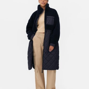 Quilted Fleece Coat
