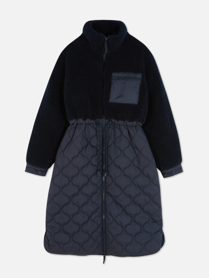 Quilted Fleece Coat - Image 5