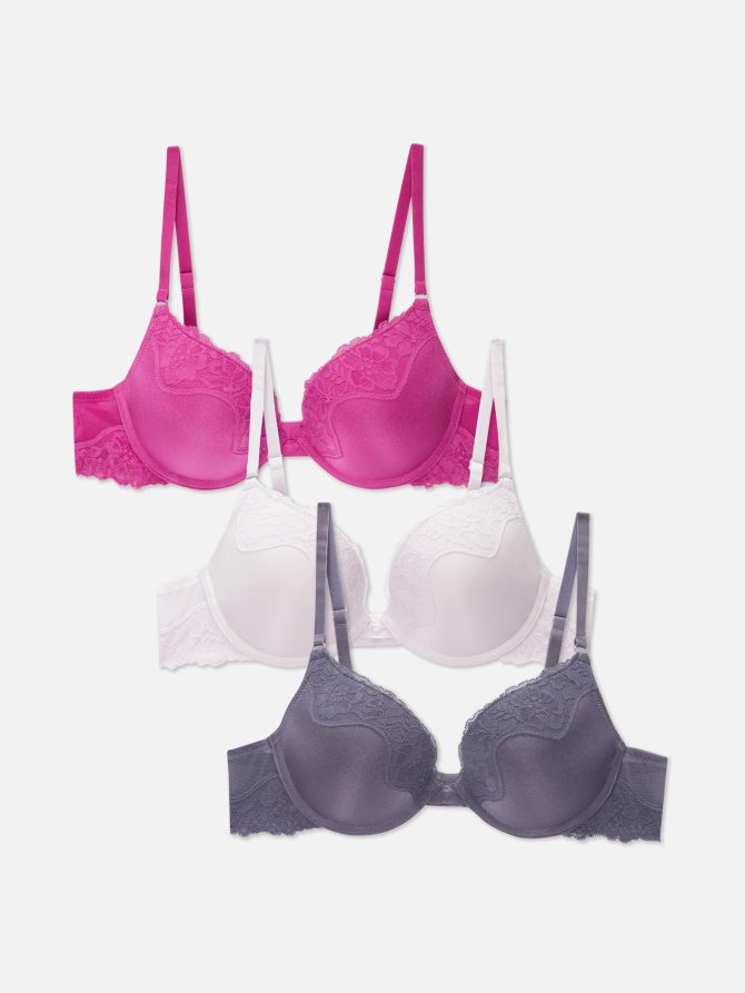 3-Pack A-D Micro Push-Up Bras