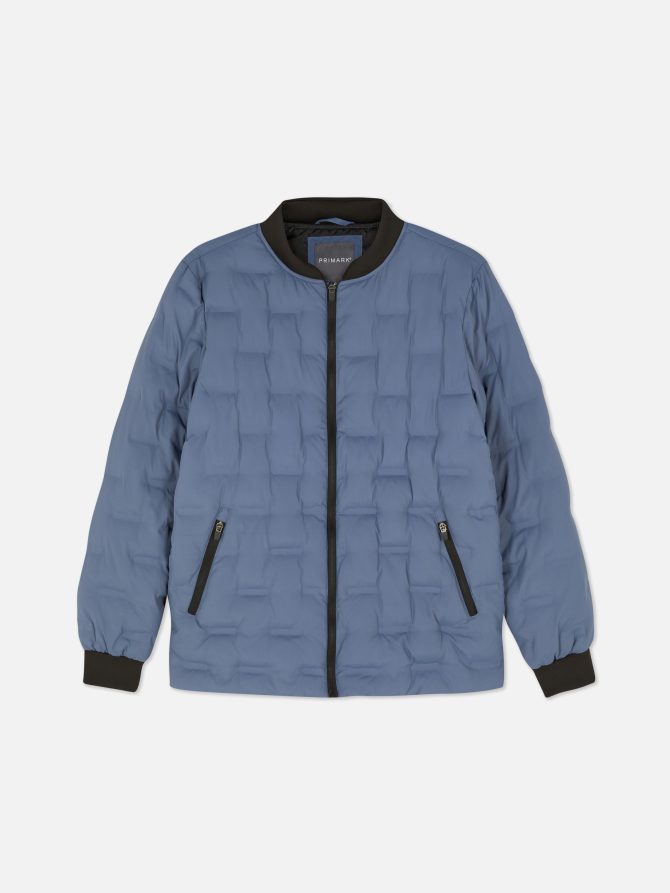 Geometric Quilted Bomber Jacket - Image 5