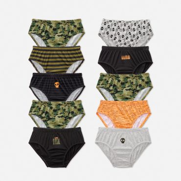 10-Pack Multi Camo Briefs