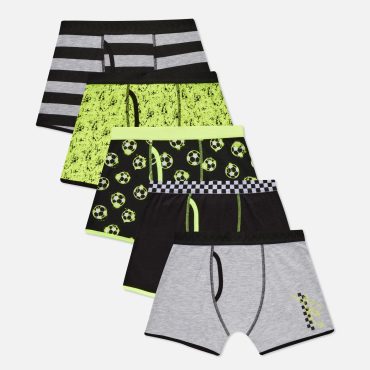 5-Pack Football Print Trunks