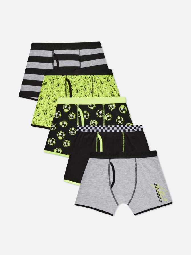 5-Pack Football Print Trunks