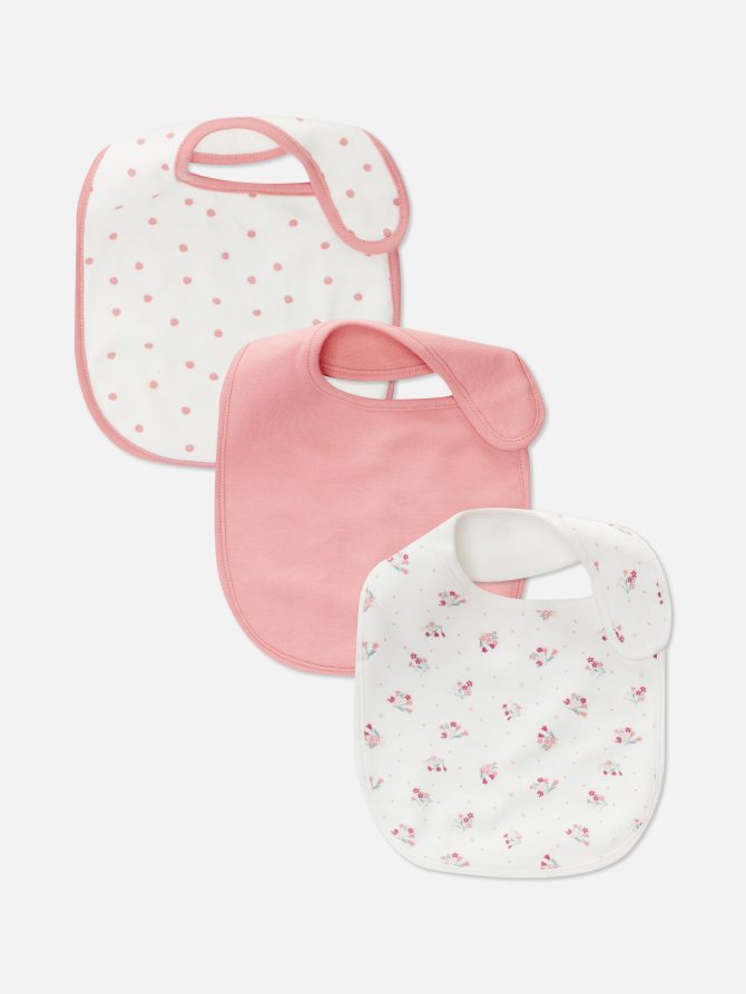 3-Pack Mixed Printed Bibs