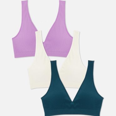 3-Pack Seamfree V-Neck Bralettes