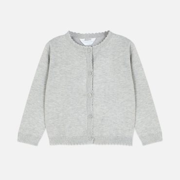 Scallop Trim Cardigan