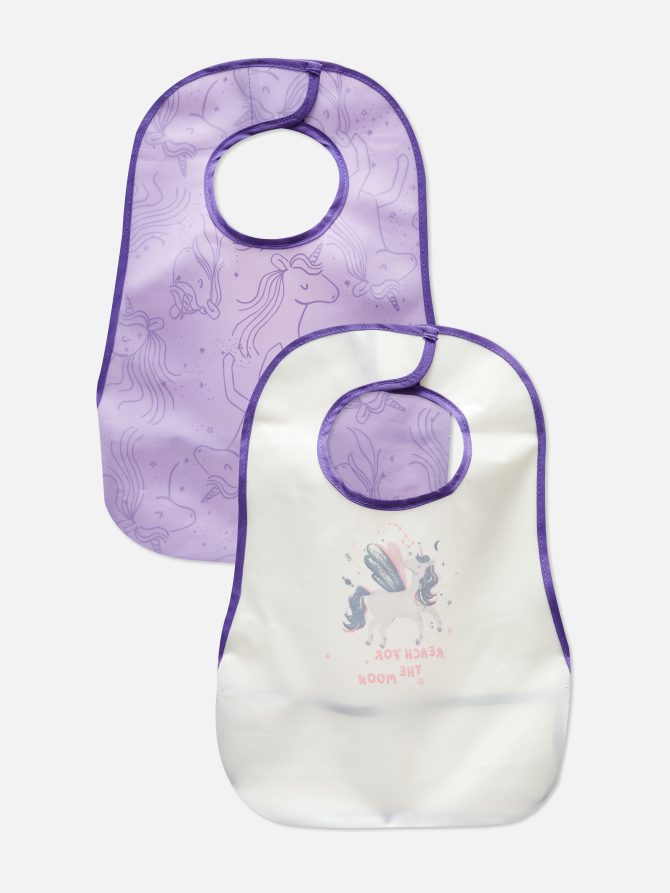 2-Pack Unicorn Pocket Front Bibs - Image 2