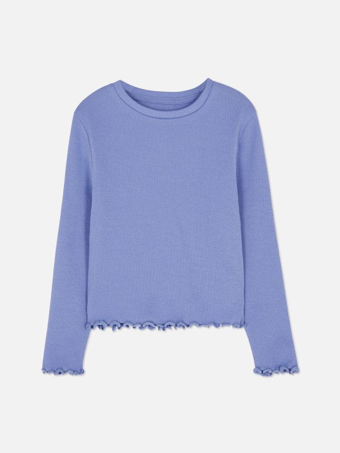 Ribbed Lettuce Trim T-Shirt - Image 3