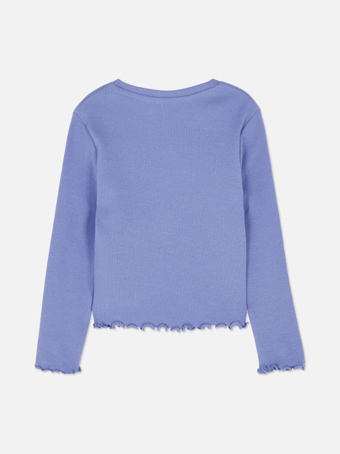 Ribbed Lettuce Trim T-Shirt - Image 4