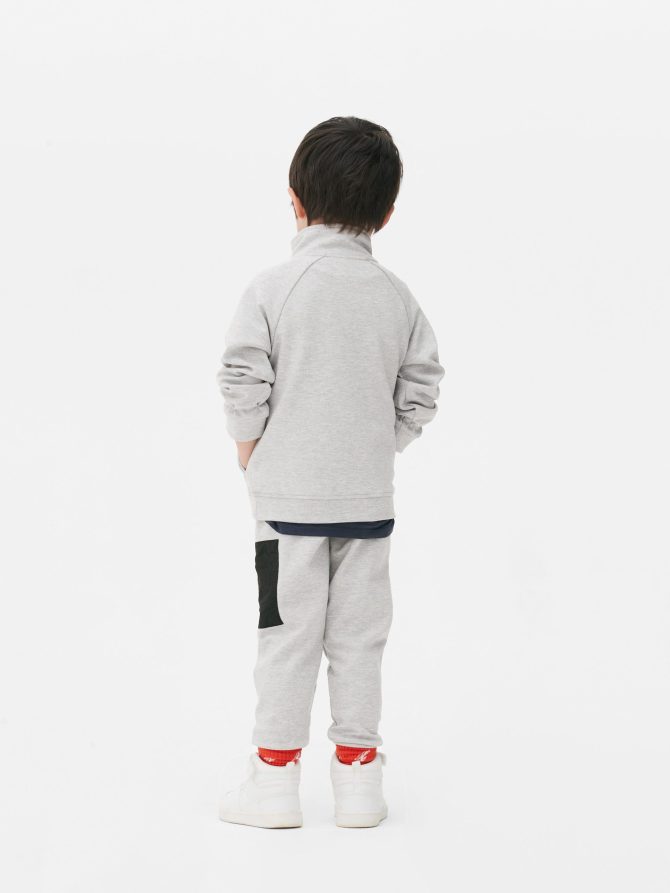 Contrast Pocket Zip-Up Sweatshirt - Image 2