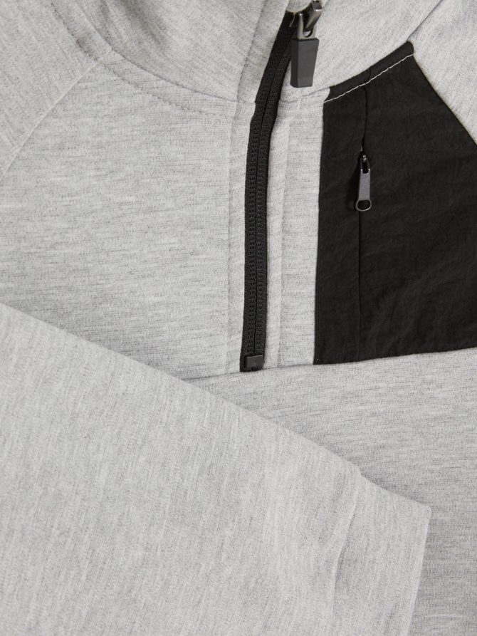 Contrast Pocket Zip-Up Sweatshirt - Image 5