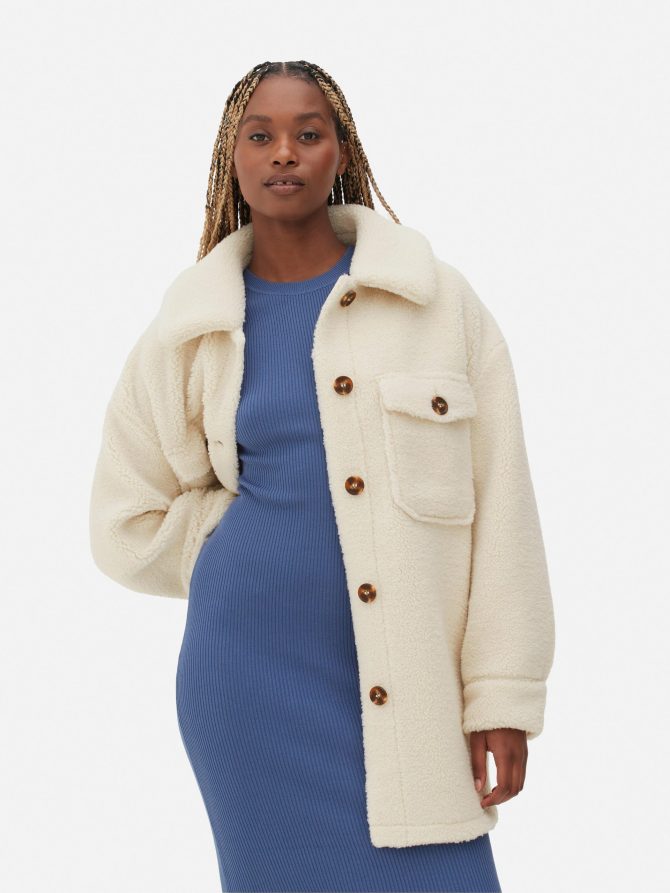 Fleece Buttoned Shacket - Image 2