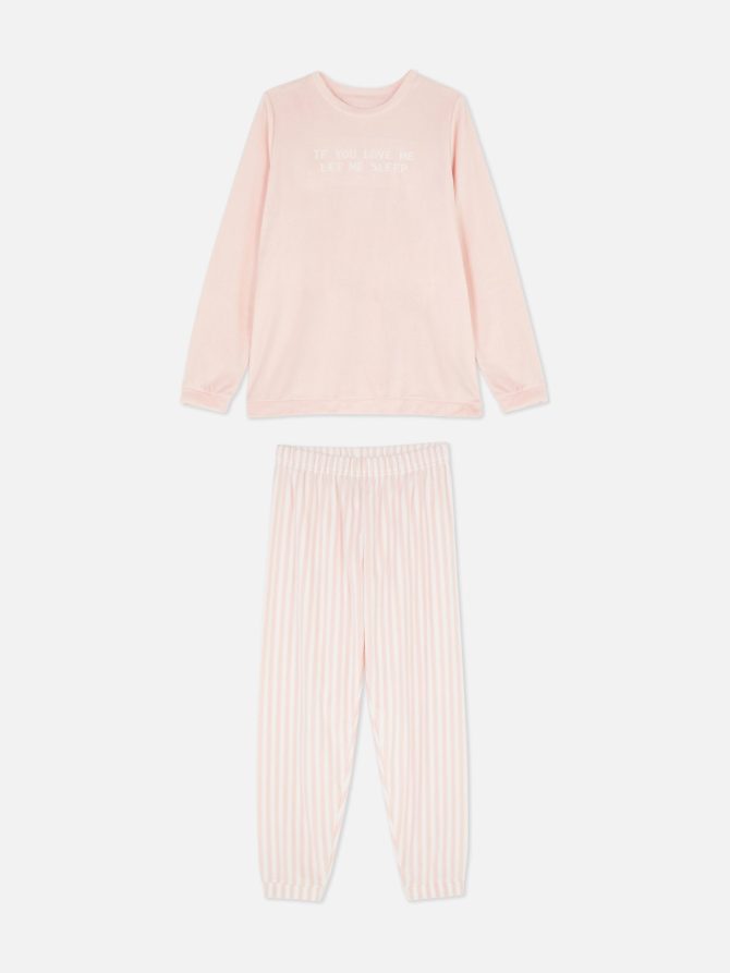 Fleece Long Sleeve Pajamas