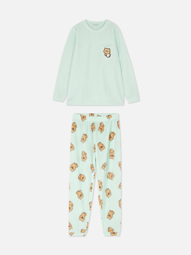 Fleece Long Sleeve Pajamas
