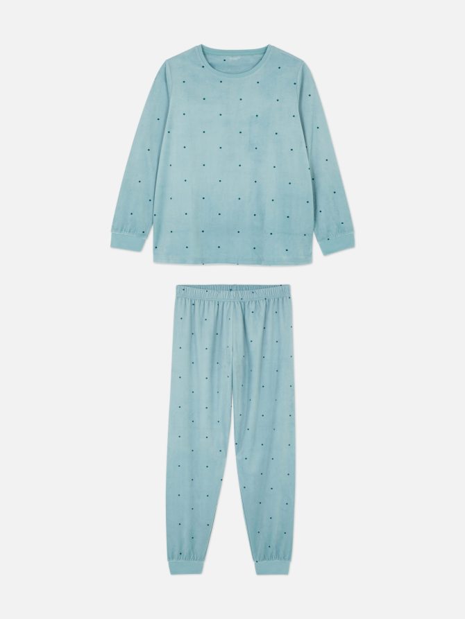 Pattern Velour Pajamas