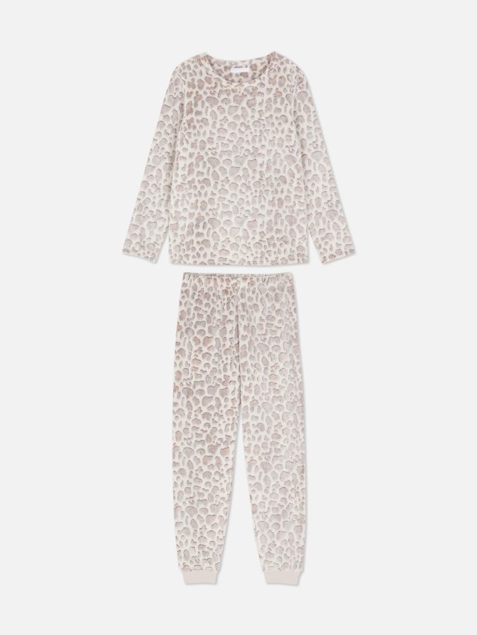 Long Sleeve Velour Pajamas