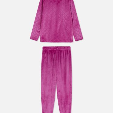 Long Sleeve Velour Pajamas