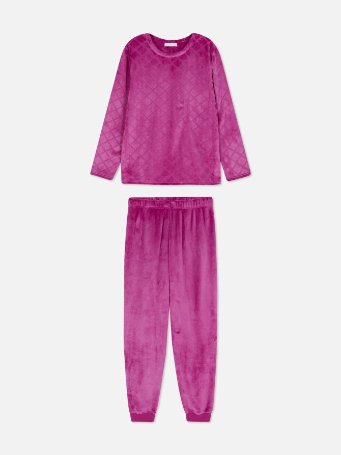 Long Sleeve Velour Pajamas