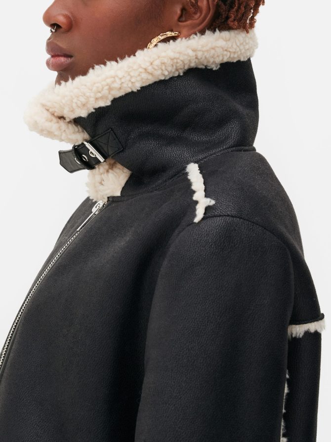 Rita Ora Fleece Lined Faux Leather Jacket - Image 3