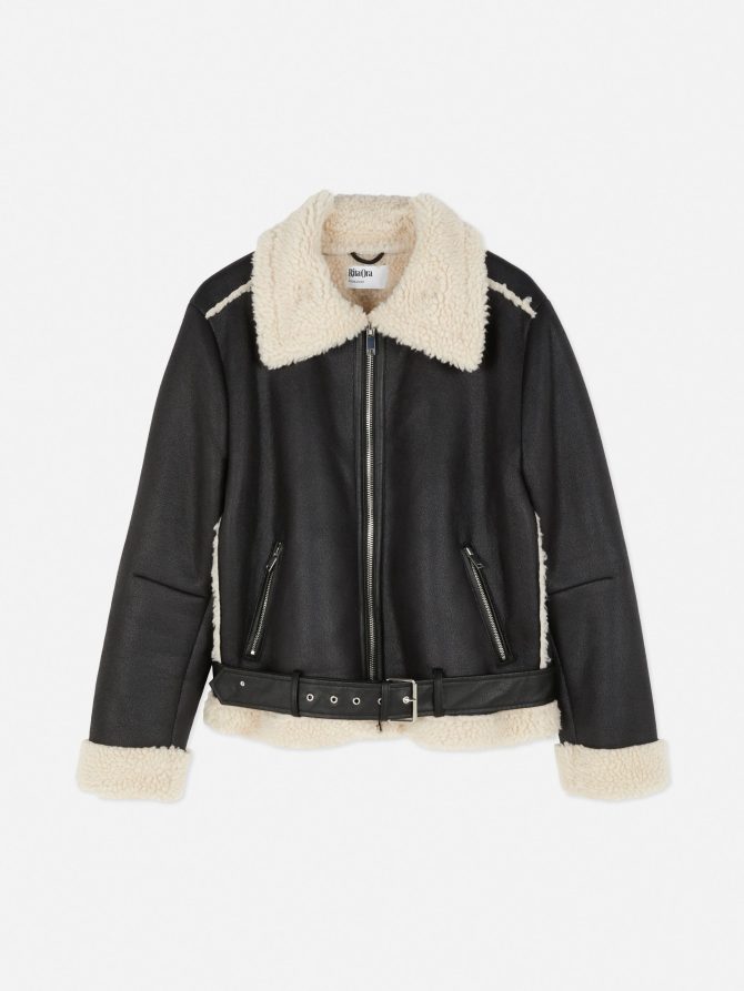 Rita Ora Fleece Lined Faux Leather Jacket - Image 5