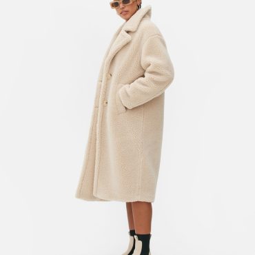 Fleece Trench Coat
