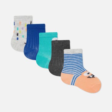 5-Pack Monster Pattern Ankle Socks