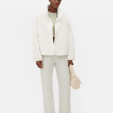 Contrast Borg Jacket