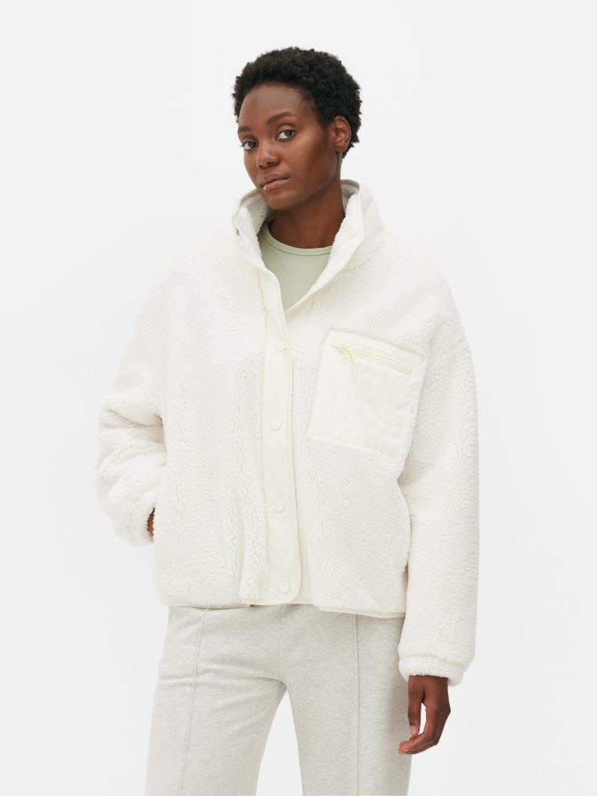 Contrast Borg Jacket - Image 2