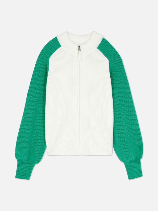Color Block Zip Sweater - Image 3