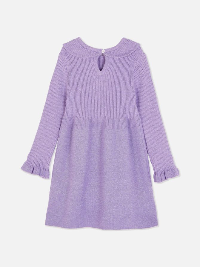 Metallic Knit Dress and Tights Set - Image 2