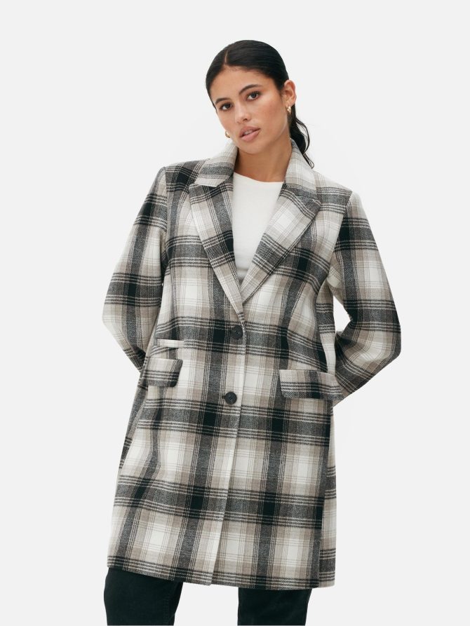 Check Longline Coat - Image 2