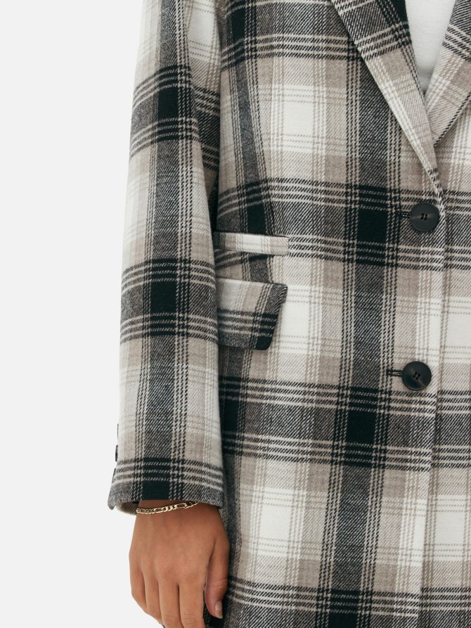 Check Longline Coat - Image 3