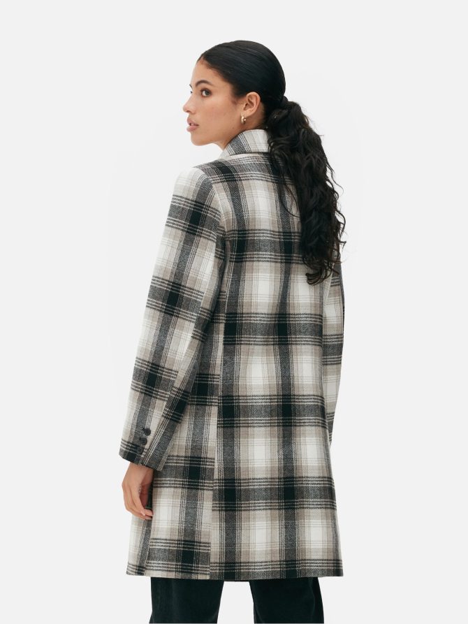 Check Longline Coat - Image 4