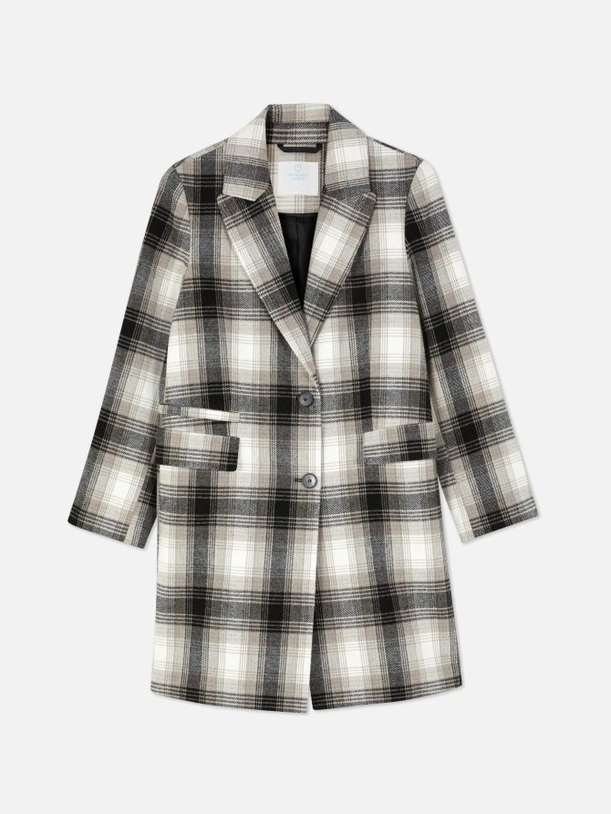 Check Longline Coat - Image 5