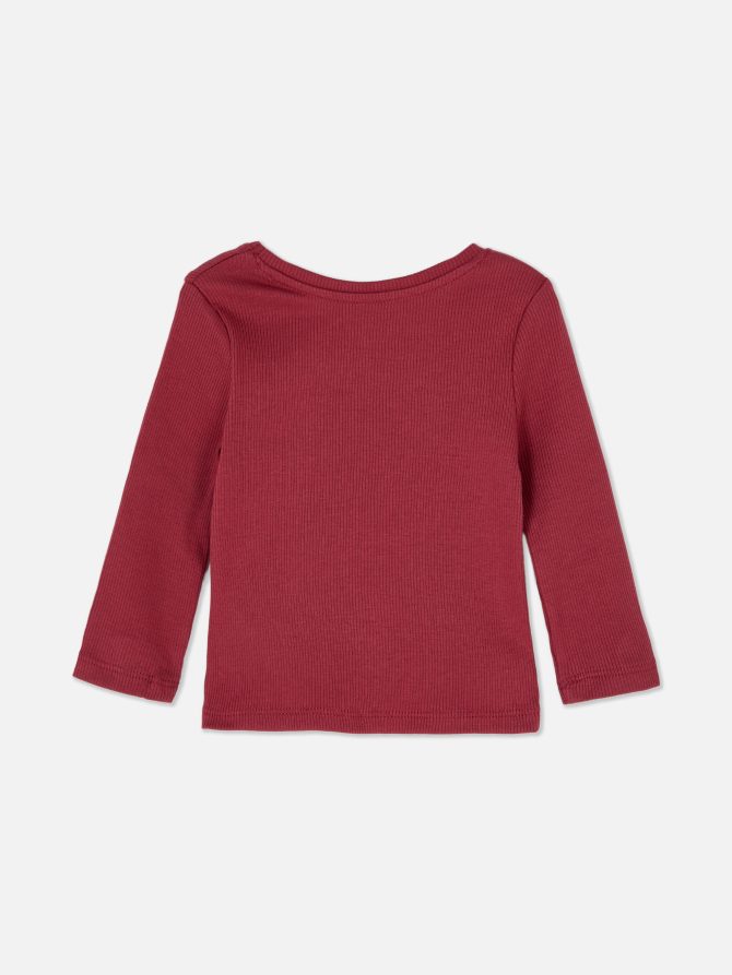 Ribbed Long Sleeve Top - Image 2