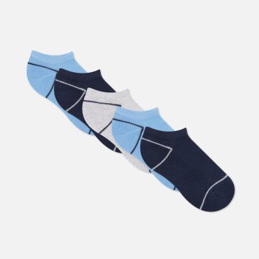 5-Pack Terry Sports Ankle Socks