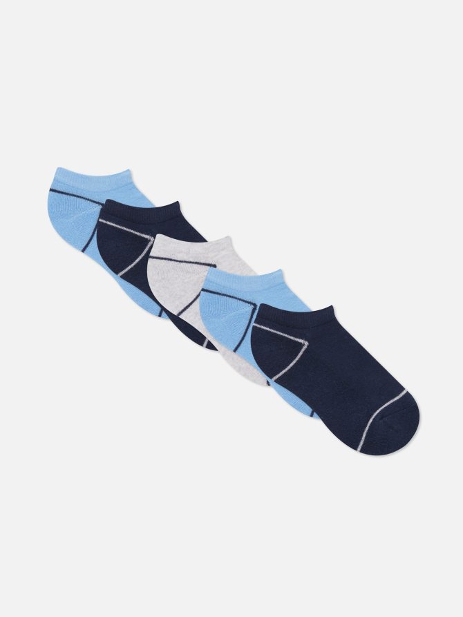 5-Pack Terry Sports Ankle Socks