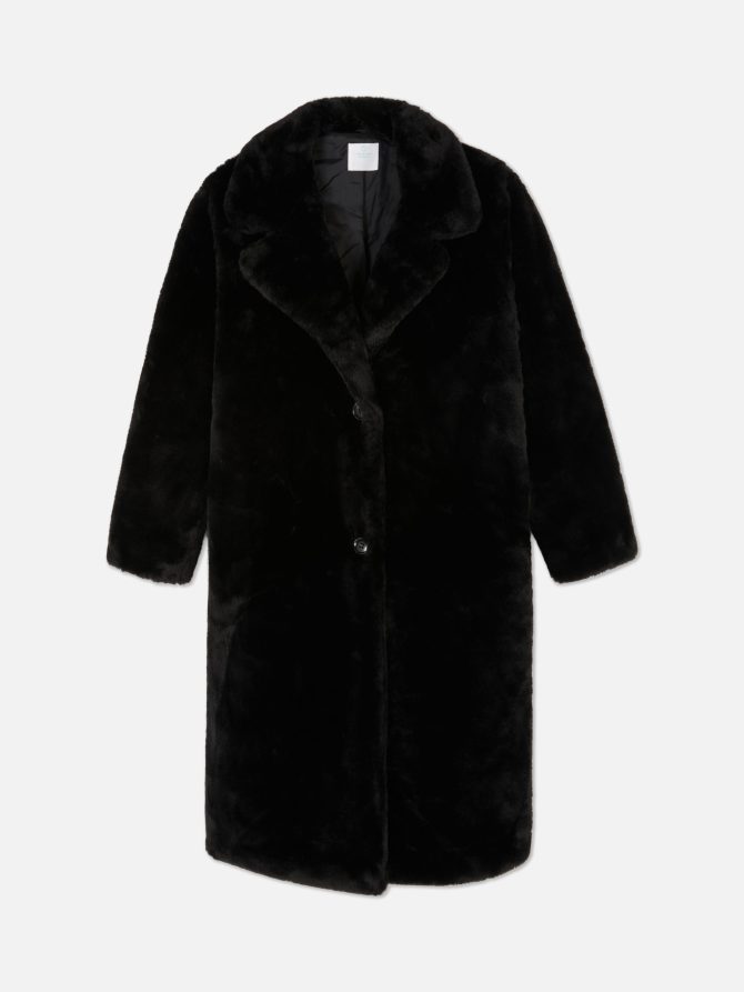 Longline Faux Fur Coat - Image 5