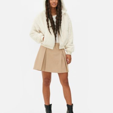 Faux Fur Zip Through Hoodie