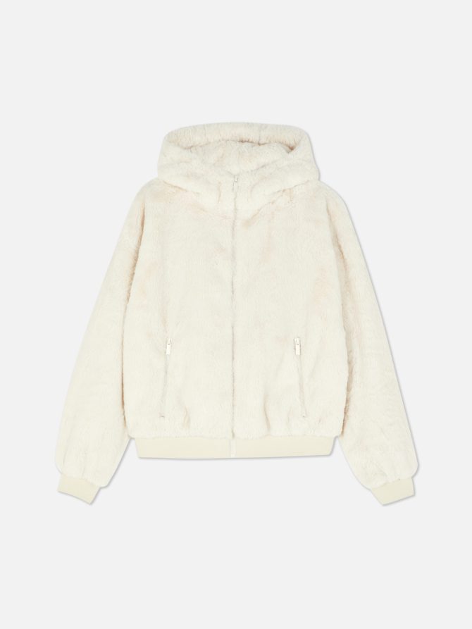 Faux Fur Zip Through Hoodie - Image 5