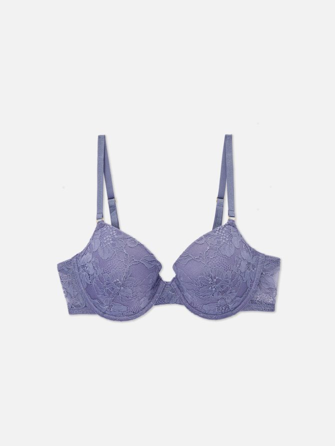 A-D Lace-Covered T-Shirt Bra