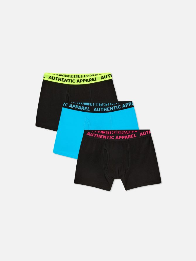 3-Pack Contrast Waist Boxer Briefs