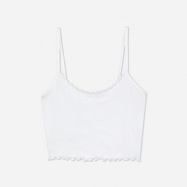 Seamfree Lettuce Hem Cropped Cami Bralette
