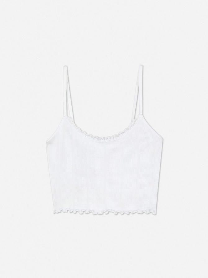 Seamfree Lettuce Hem Cropped Cami Bralette