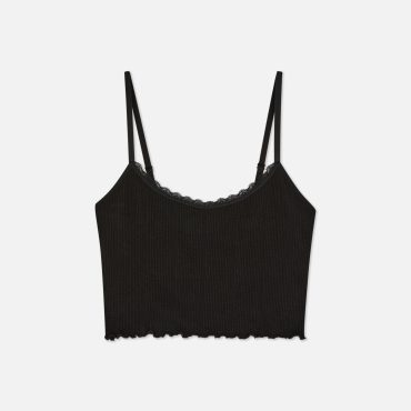 Seamfree Lettuce Hem Cropped Cami Bralette