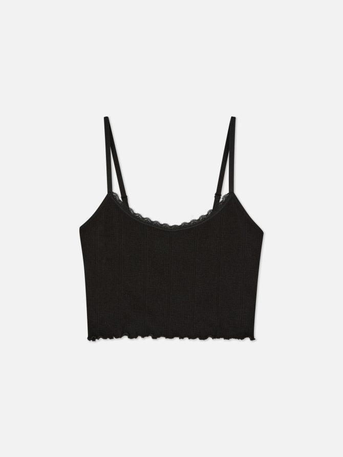 Seamfree Lettuce Hem Cropped Cami Bralette