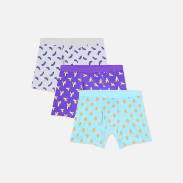 3-Pack Food Print Boxer Briefs