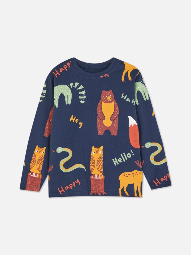 Printed Long Sleeve T-Shirt