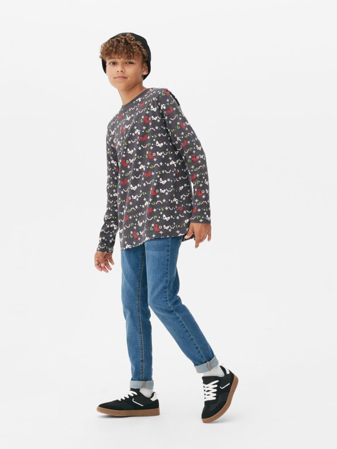 Patterned Long Sleeve T-shirt