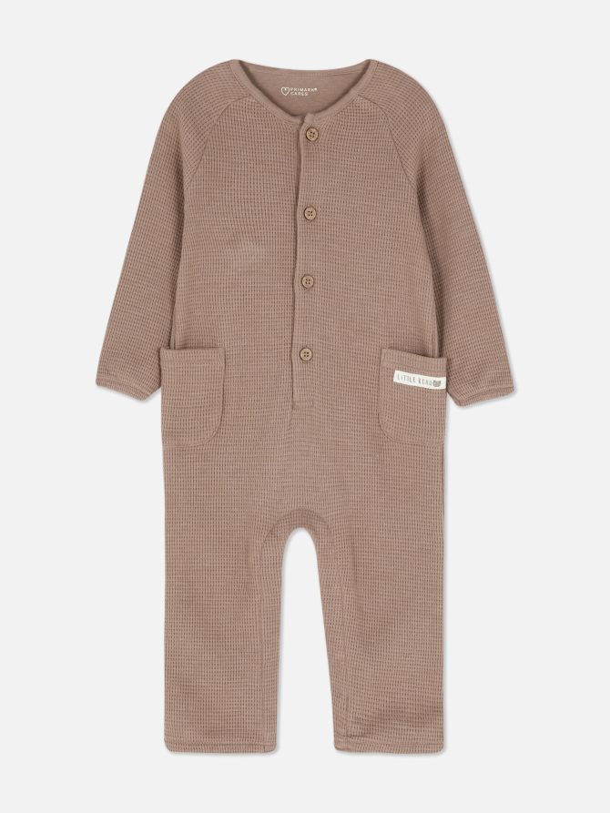Little Bear Waffle Romper